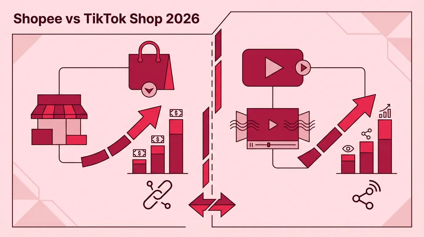 Perbedaan UI Grafis TikTok Shop dengan Dasbor Klasik Shopee Video